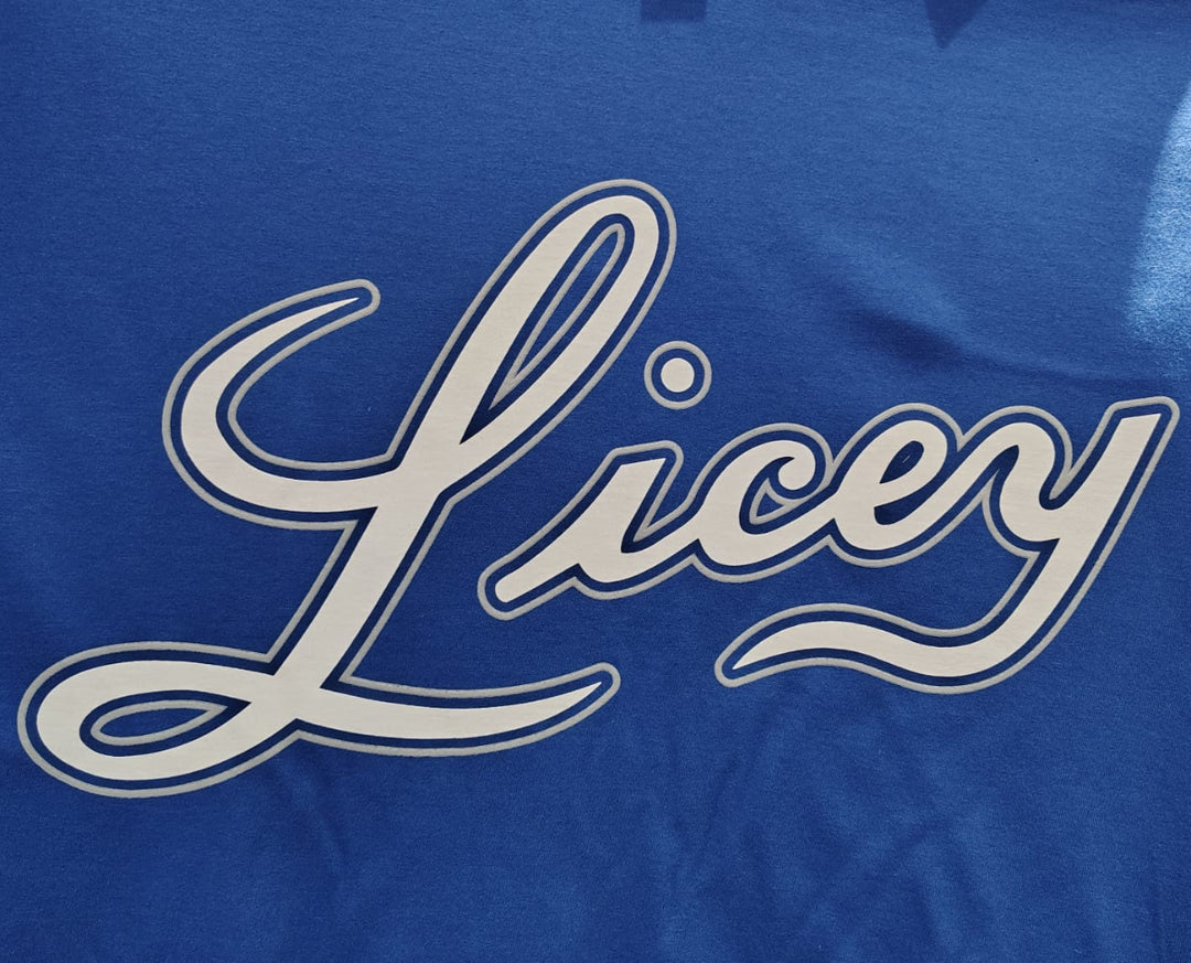 Dominican Baseball Team – Tigres del Licey Royal Blue White / Gray Letters T-shirts2