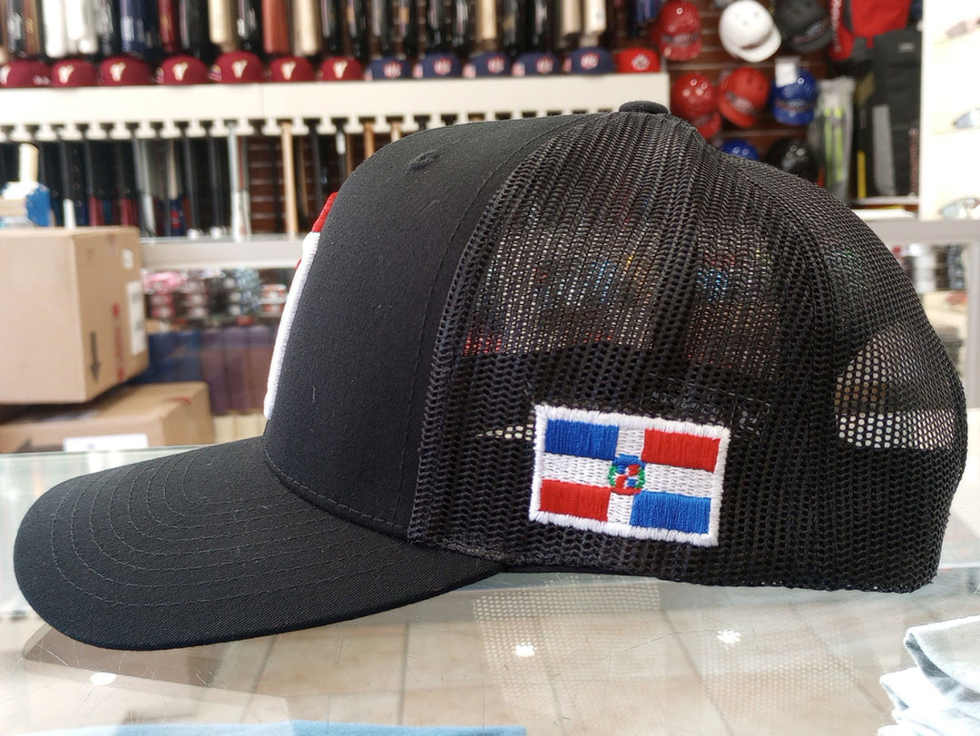 Dominican Republic SnapBack Mesh Royal Red Cap RD_Black4
