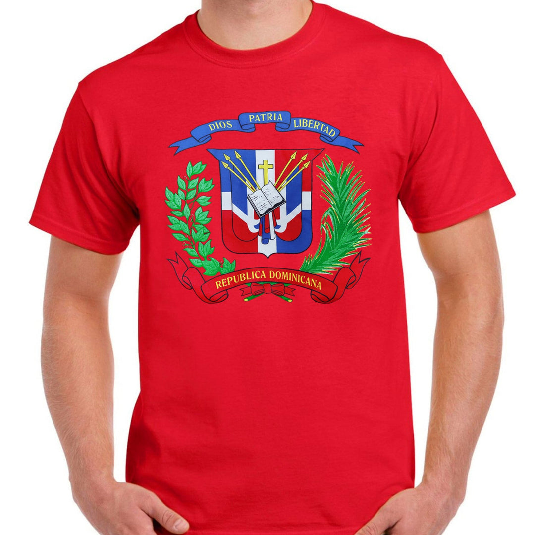 Dominican Shield Premium T-Shirt | Light and Soft_Red