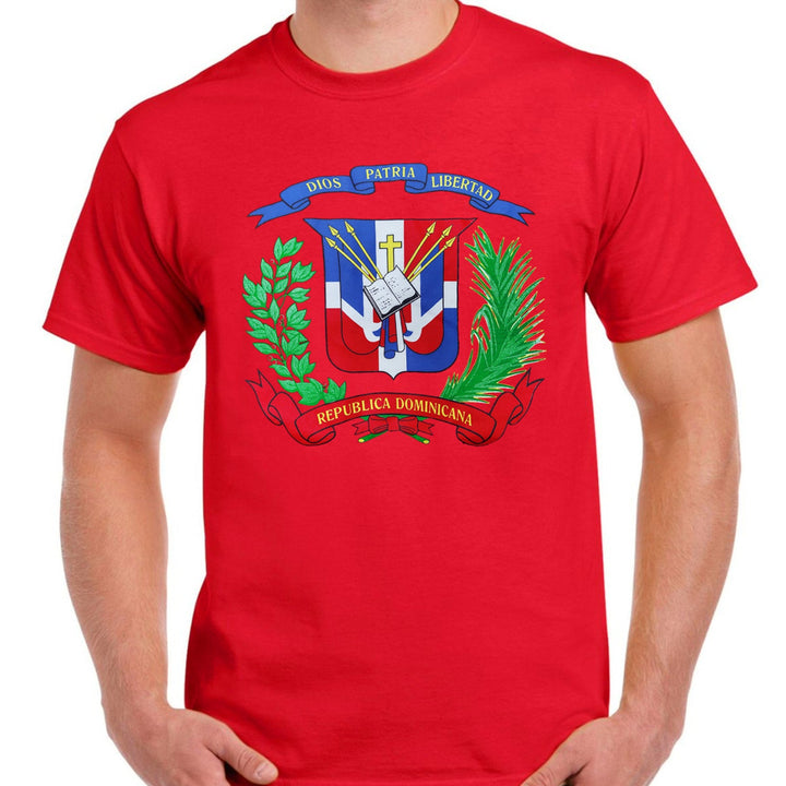 Dominican Shield Premium T-Shirt | Light and Soft_Red