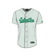 2024-2025 OFFICIAL Estrellas Orientales Full Button Jersey - Pinstripe