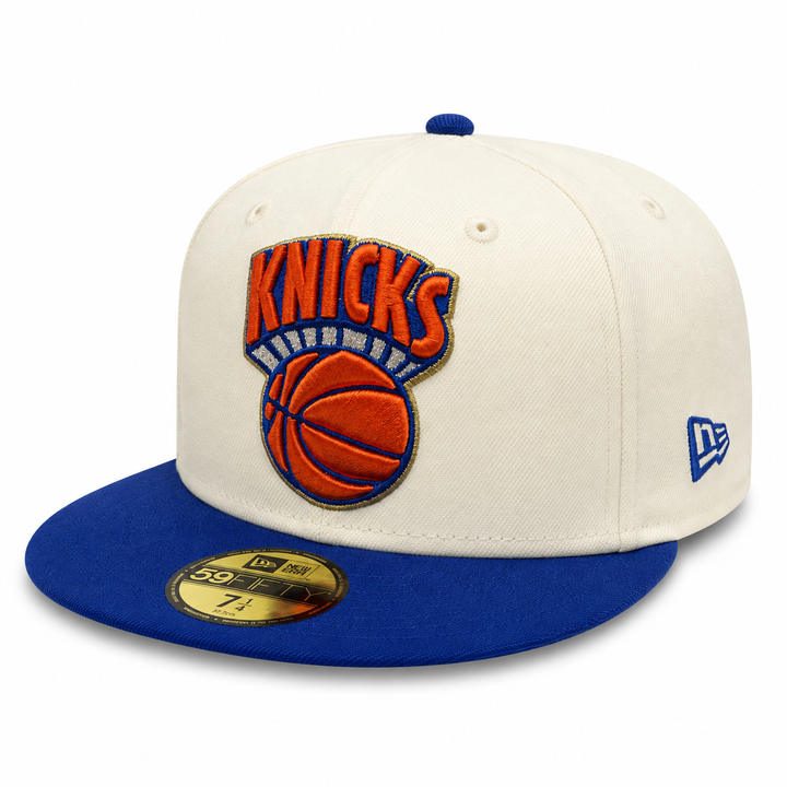 New York Knicks Team Color Alternate 59FIFTY Fitted Cap – Official NBA Fitted Hat by New Era | Gray-Blue