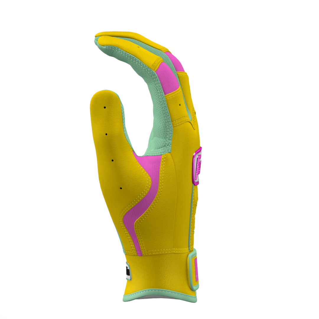 Franklin CFX PRO CUSTOM Batting Gloves - Yellow/Mint2