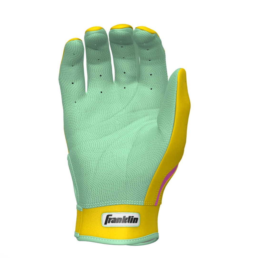 Franklin CFX PRO CUSTOM Batting Gloves - Yellow/Mint3