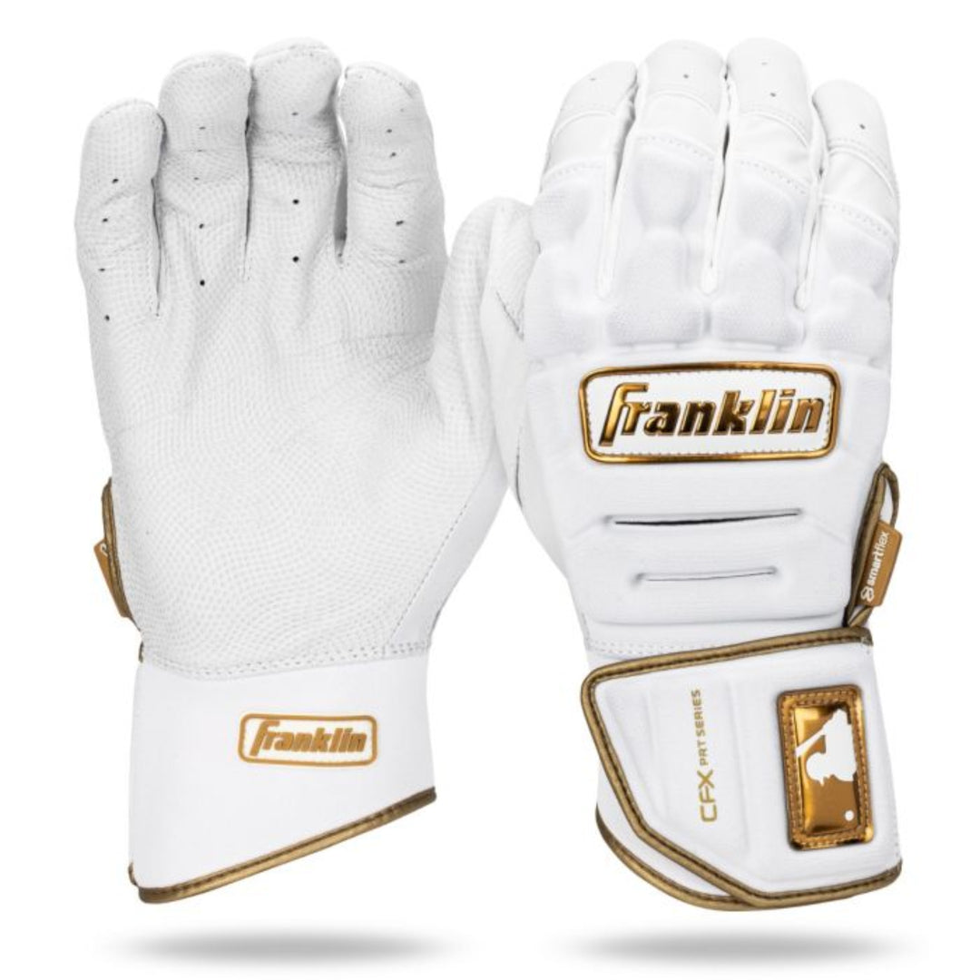 Franklin CFX PRT Protective Batting Gloves White Gold