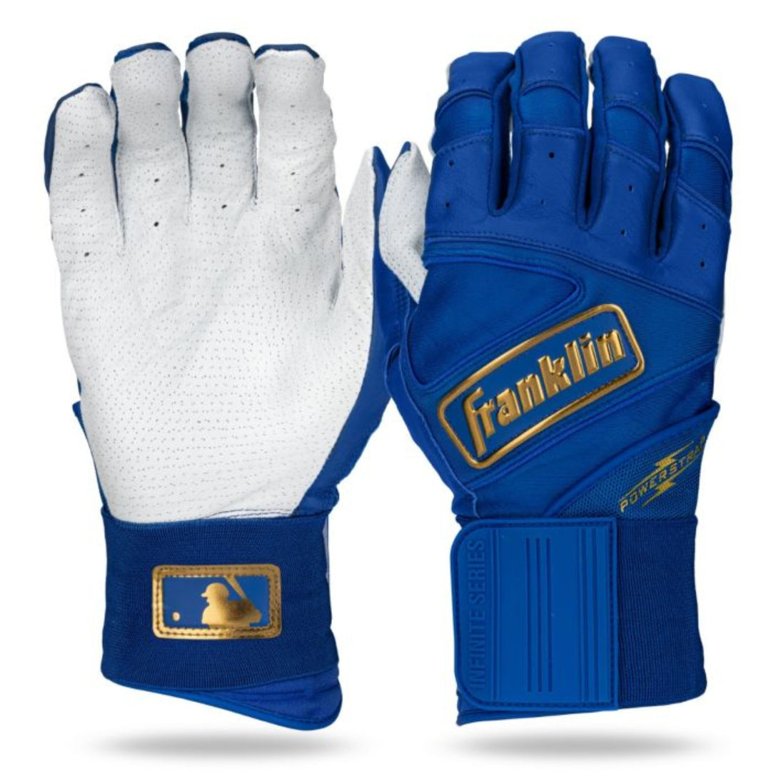 Franklin Infinite Powerstrap Series Adult Batting Gloves - Long Cuff_Royal