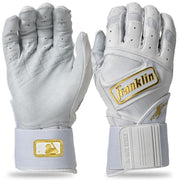 Franklin Infinite Powerstrap Series Adult Batting Gloves - Long Cuff_White