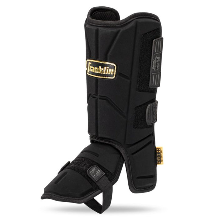 Franklin PRT Adult Baseball and Softball Leg Guard - Ultimate Protection at the Plate_Black