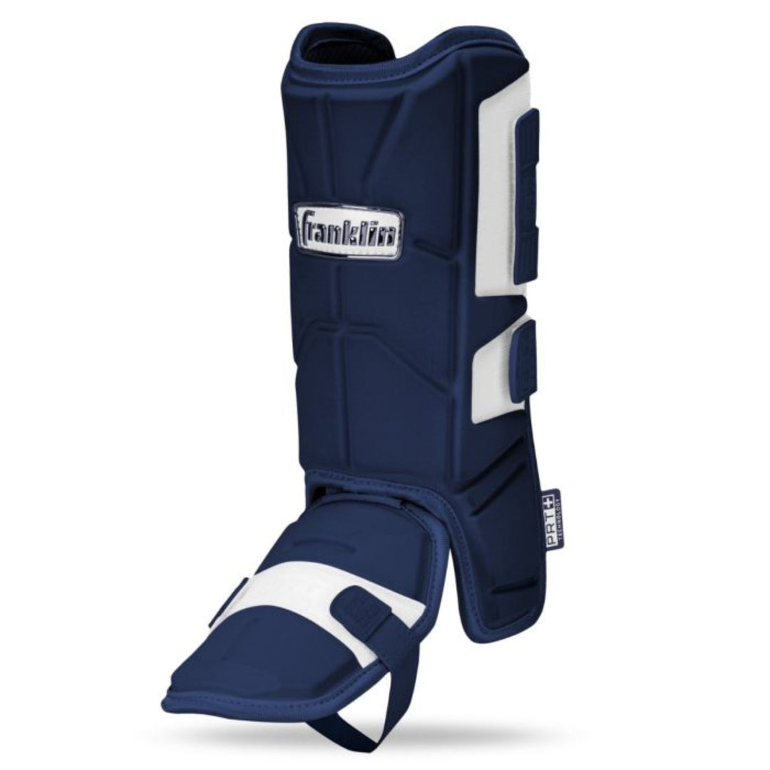 Franklin PRT Adult Baseball and Softball Leg Guard - Ultimate Protection at the Plate_Navy