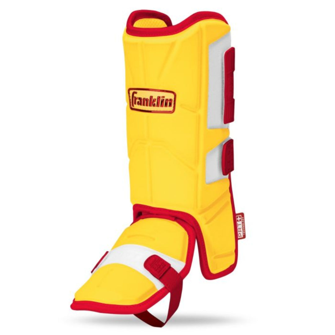 Franklin PRT Adult Baseball and Softball Leg Guard - Ultimate Protection at the Plate_Yellow