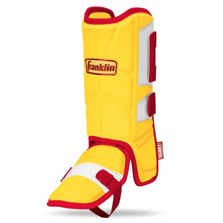 Franklin PRT Adult Baseball and Softball Leg Guard - Ultimate Protection at the Plate_Yellow