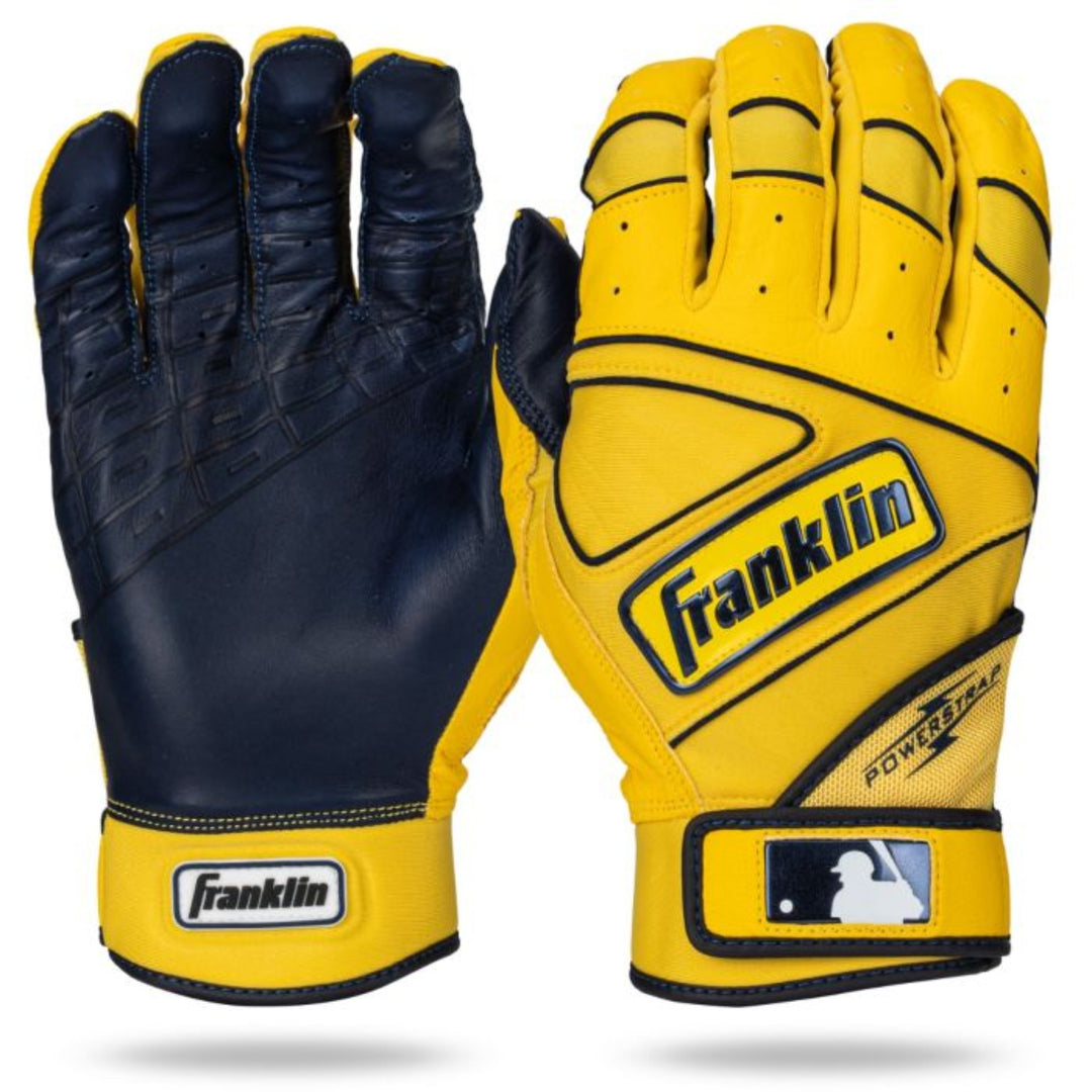 Franklin_PowerStrap_Hi-Lite_Adult_Batting_Gloves_Yellow/Navy