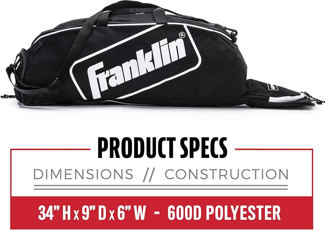 Franklin Sports Junior Baseball Equipment Bag - Stay Organized On and Off the Field2