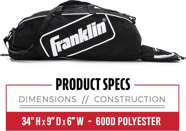 Franklin Sports Junior Baseball Equipment Bag - Stay Organized On and Off the Field2