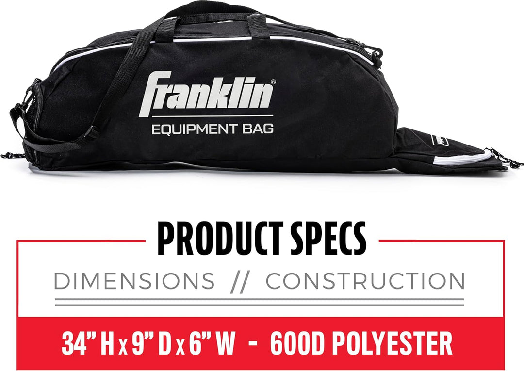 Franklin Sports Junior Baseball Equipment Bag - Stay Organized On and Off the Field4-_Kids_Teeball_Softball_Baseball_Equipment_Bag_-_Holds_Bat_Helmet_Cleats_and_More1500