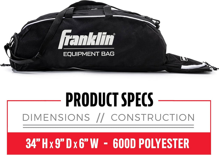 Franklin Sports Junior Baseball Equipment Bag - Stay Organized On and Off the Field4-_Kids_Teeball_Softball_Baseball_Equipment_Bag_-_Holds_Bat_Helmet_Cleats_and_More1500