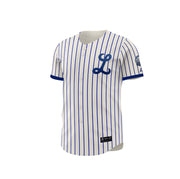 2024-2025 OFFICIAL Tigres del Licey Full Button Jersey - Pinstripe