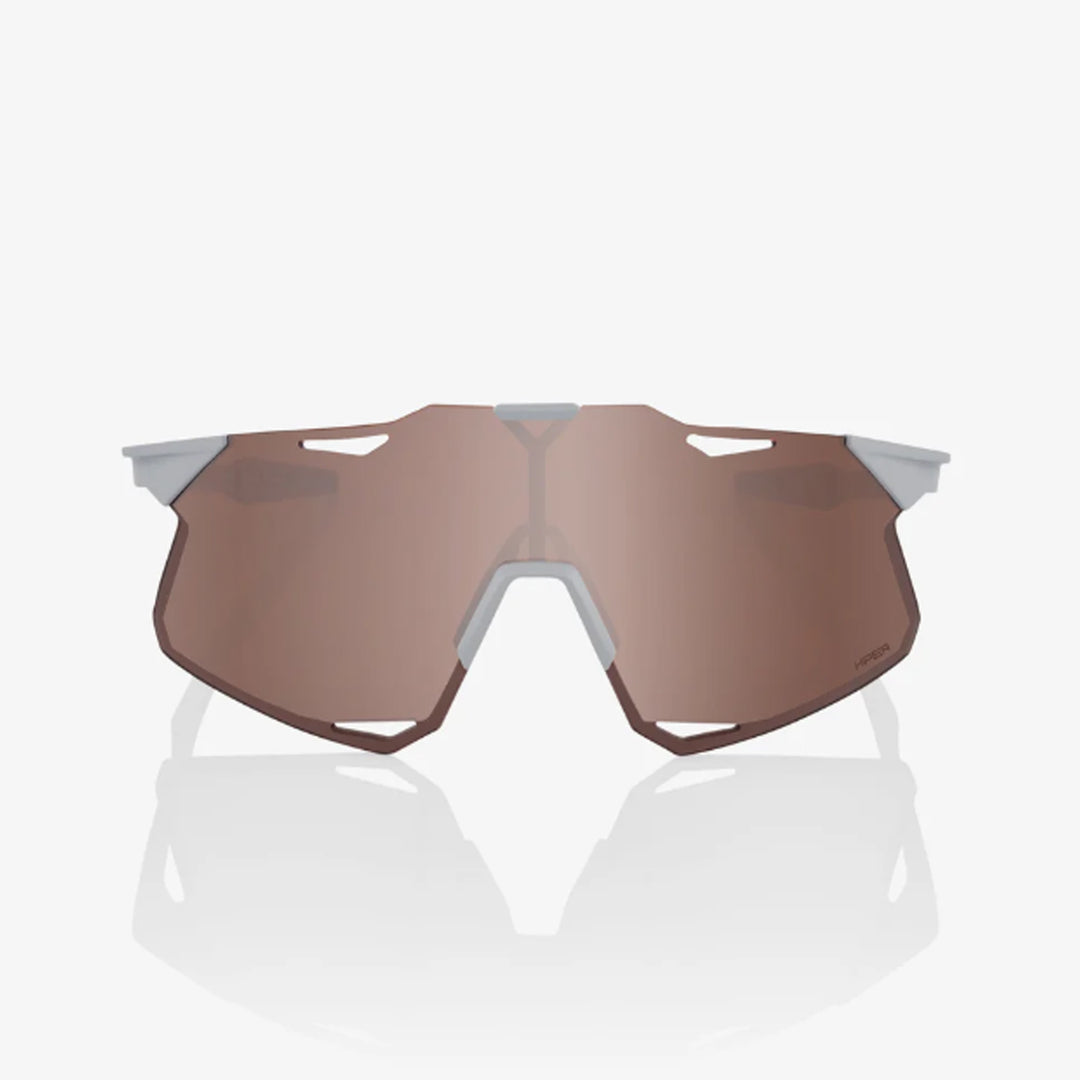 100% HYPERCRAFT Performance Cycling Sunglasses – Matte Stone Gray Frame HiPER® Silver Mirror Lens