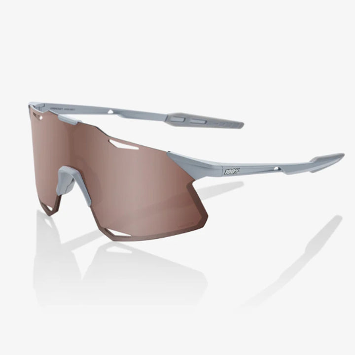 100% HYPERCRAFT Performance Cycling Sunglasses – Matte Stone Gray Frame HiPER® Silver Mirror Lens