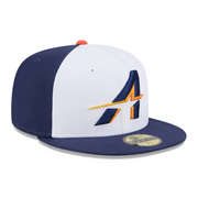 Chapeau ajusté homme New Era Houston Astros blanc sur blanc 59FIFTY Chapeau ajusté homme New Era Houston Astros blanc sur blanc 59FIFTY