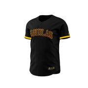 2024-2025 OFFICIAL Aguilas Cibaenas Full Button Jersey - Black/Orange
