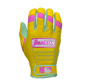 Franklin CFX PRO CUSTOM BATTING GLOVES - YELLOW/MINT