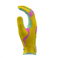 Franklin CFX PRO CUSTOM BATTING GLOVES - YELLOW/MINT