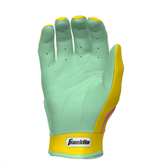 Franklin CFX PRO CUSTOM BATTING GLOVES - YELLOW/MINT