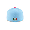 New Era 59FIFTY Mexico "M" Fitted Hat – Light Blue/Rose Pink