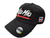 De lo mio embroidered  Logo Vintage Hats (Black/Full Color)