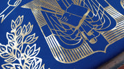 T-Shirt with Shield Dominican design Metalic Gold - Camiseta con Escudo Dominicano