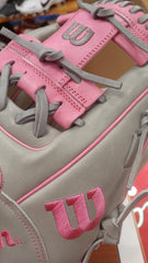 Wilson A2000 1786 11.5" Infield Baseball Glove - Gray/Pink - Right Hand Thrower