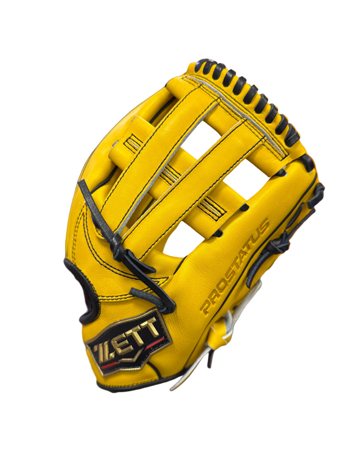 Zett BPGX25196Y Baseball Fielding Glove – Yellow/Black | Open Web | Open Back