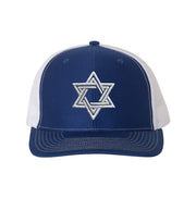Trucker Mesh Hat with Embroidered Star of David