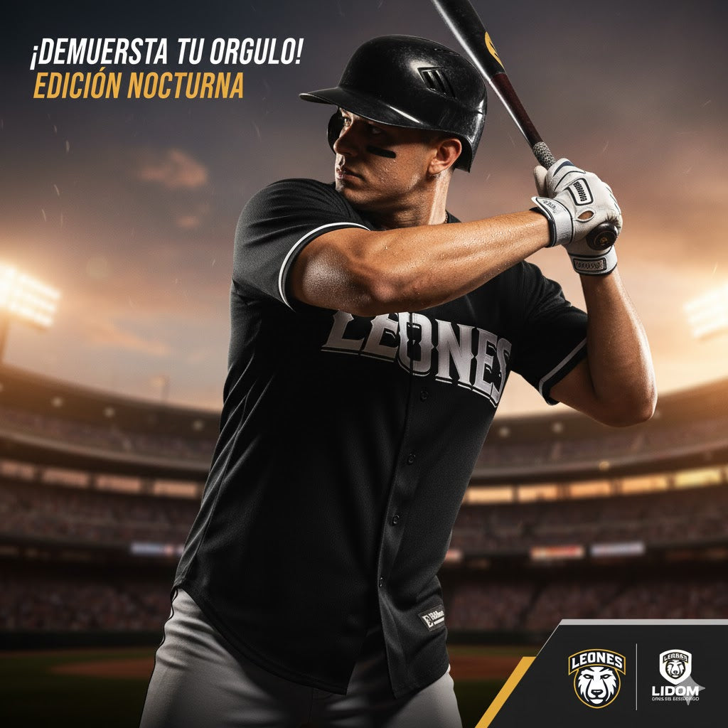Leones del Escogido Jersey | Wilson Black Button-Up | LIDOM