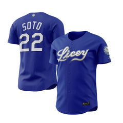 2025 OFFICIAL Tigres del Licey Full Button Jersey - SOTO 22