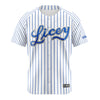 Licey Baseball Jersey Blue Pinstripe Wilson - Tigres del Licey Men's Shirt