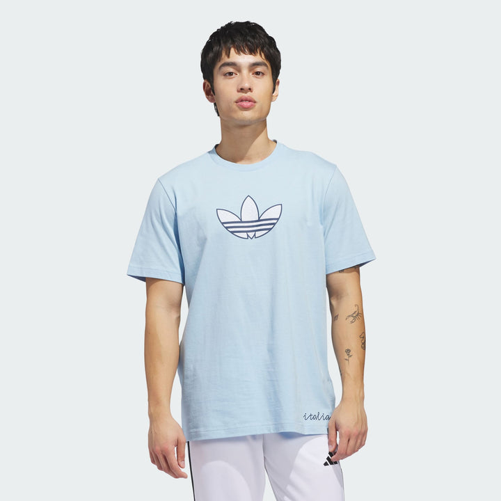 Adidas Italy World Cup 2026 Away Graphic Tee Light Blue – Men’s Soccer T-Shirt Loose Fit