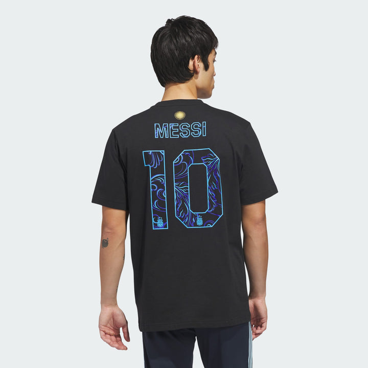 Adidas Messi Argentina Away Graphic Tee White – Men’s Soccer T-Shirt Casual Streetwear