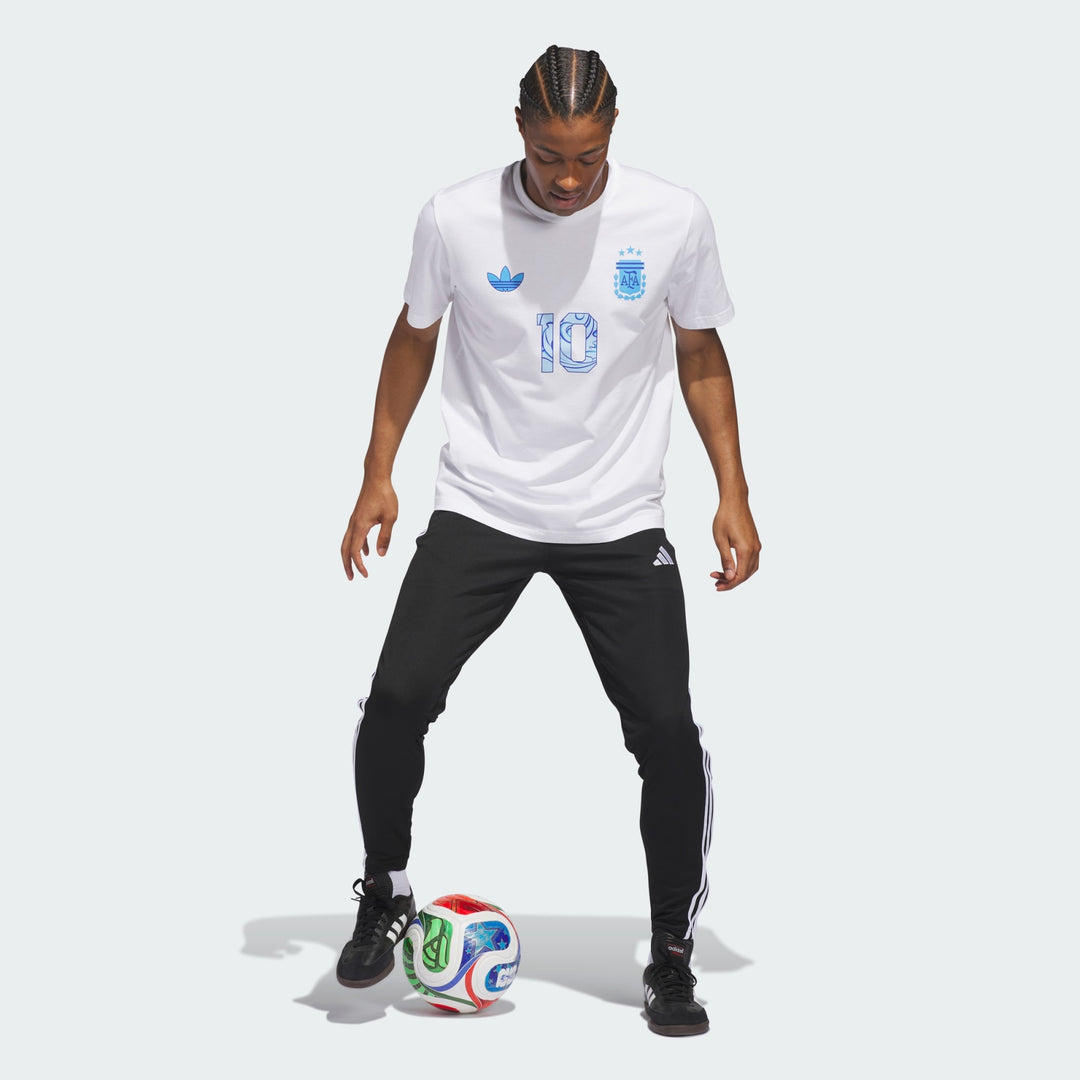 Adidas Messi Argentina Away Graphic Tee White – Men’s Soccer T-Shirt Casual Streetwear