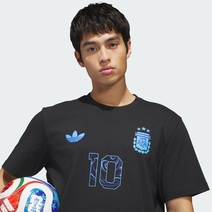 Adidas Messi Argentina Away Graphic Tee White – Men’s Soccer T-Shirt Casual Streetwear