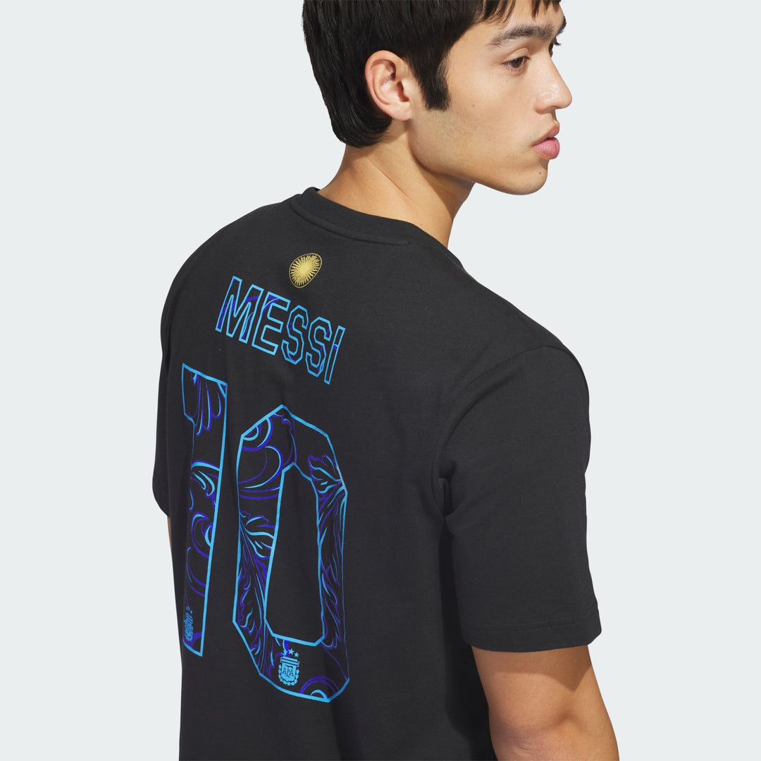 Adidas Messi Argentina Away Graphic Tee White – Men’s Soccer T-Shirt Casual Streetwear
