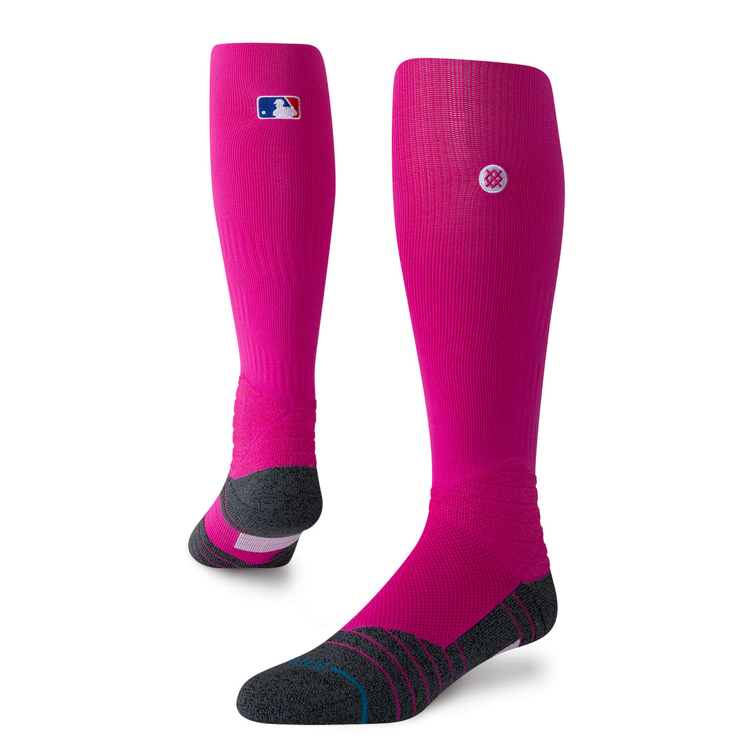 Stance Diamond Pro OTC Baseball Socks | MLB On-Field Over-the-Calf Performance Socks | Pink