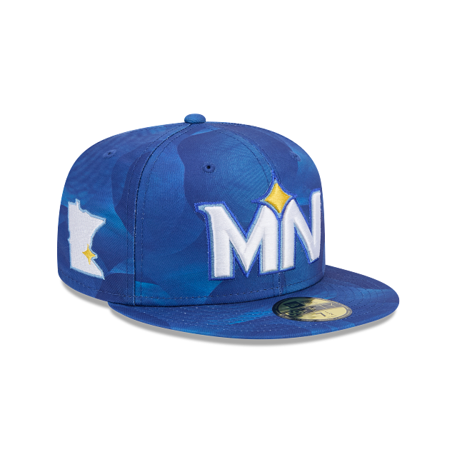 Minnesota Twins New Era City Connect 59FIFTY Fitted Hat – Blue Ripple Side Patch Cap for Men
