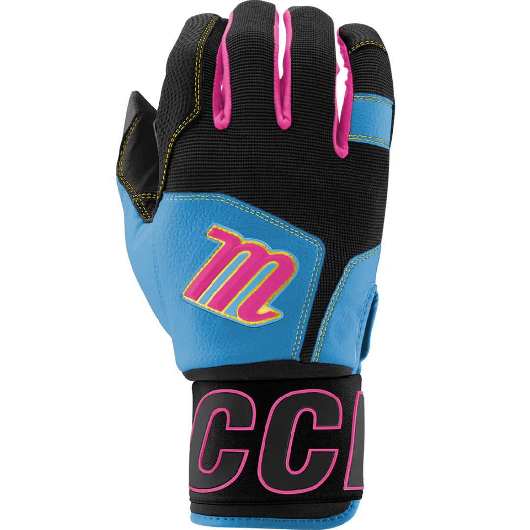 Marucci_BLACKSMITH_V2_Batting_Gloves_MBG2BKSM_Black/Columbia Blue