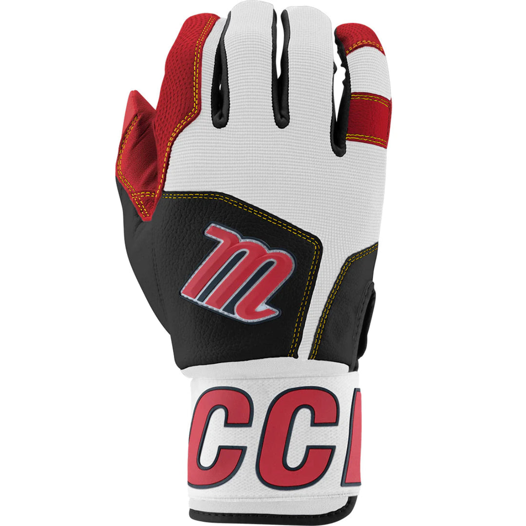 Marucci_BLACKSMITH_V2_Batting_Gloves_MBG2BKSM_Black/Red