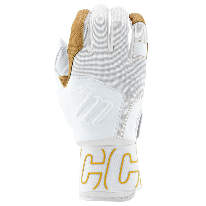 Marucci Blacksmith Full Wrap Batting Gloves V2 - White / White1