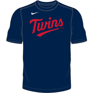 Men's Nike Minnesota Twins 23 Navy Blue T-Shirt