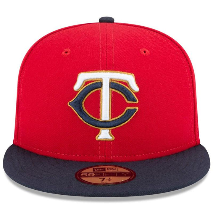 Minnesota_Twins_New_Era_Red_Navy_Alternate_2_Authentic_Collection_On-Field_59FIFTY_Fitted_Hat_Front__50878