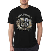 T-Shirt with Dominican Shield design Metalic Gold - Camiseta con Escudo Dominicano